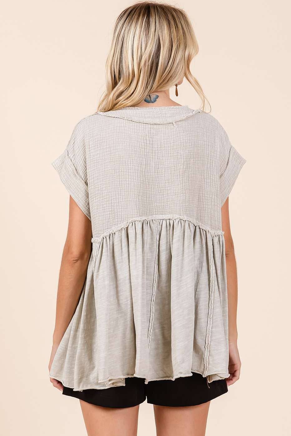 Sandstone Babydoll Tunic