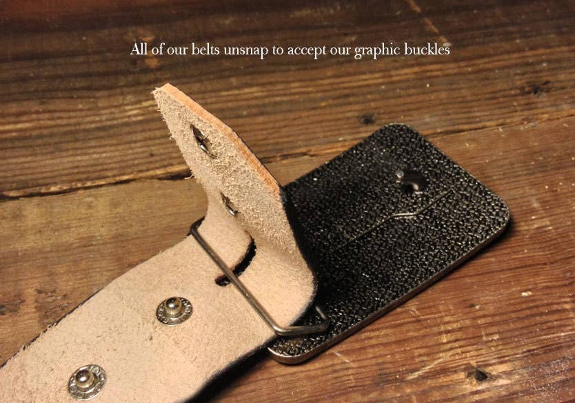 Embossed Sparrow Swallow Vintage Leather Belt