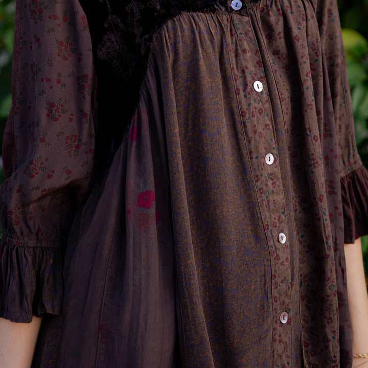 Vintage Bohemian Patchwork Velvet Top