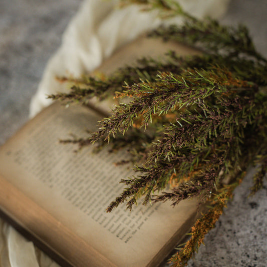 13" Brown & Gold Prickly Pine Bush
