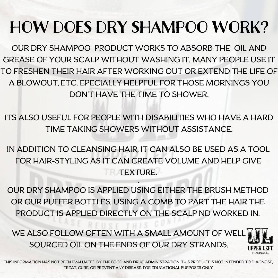 Natural Dry Shampoo | Glass Jar