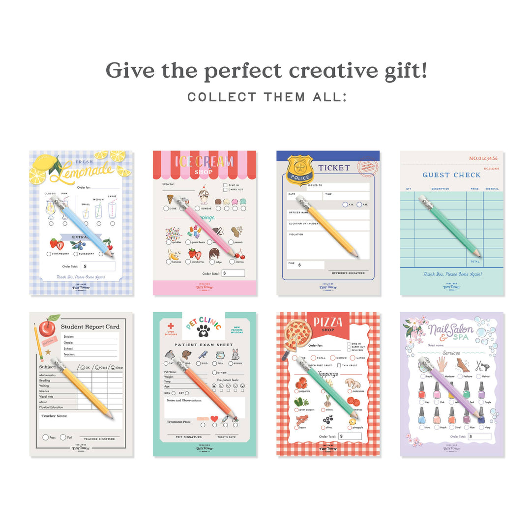 Tiny Town Play Notepad | Ice Cream Shop