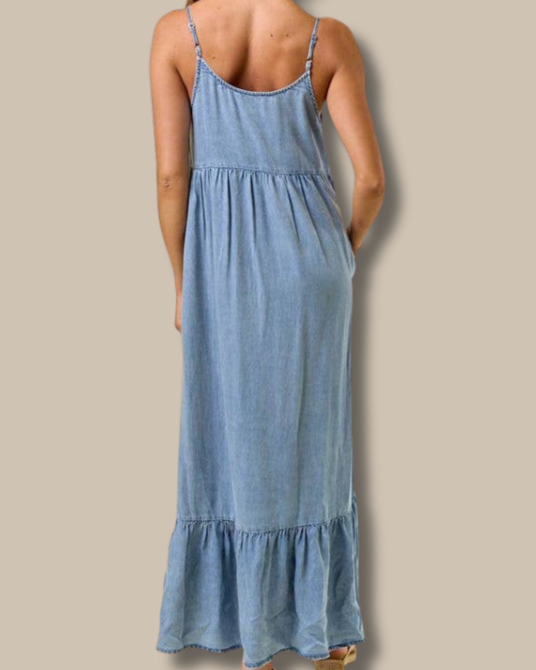 Tencel Chambray Midi Dress