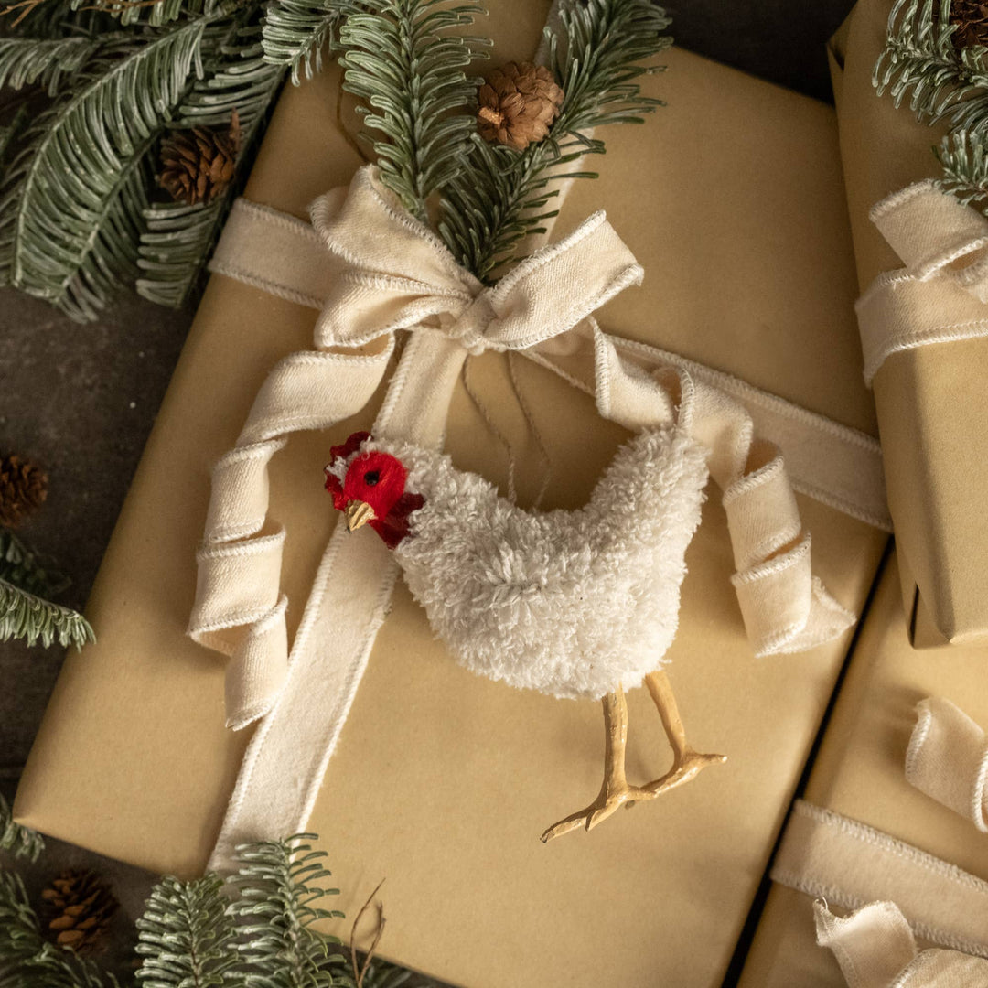 WHITE CHICKEN ORNAMENT