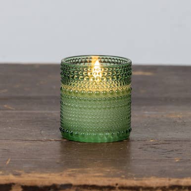3D Flame Glass Candle