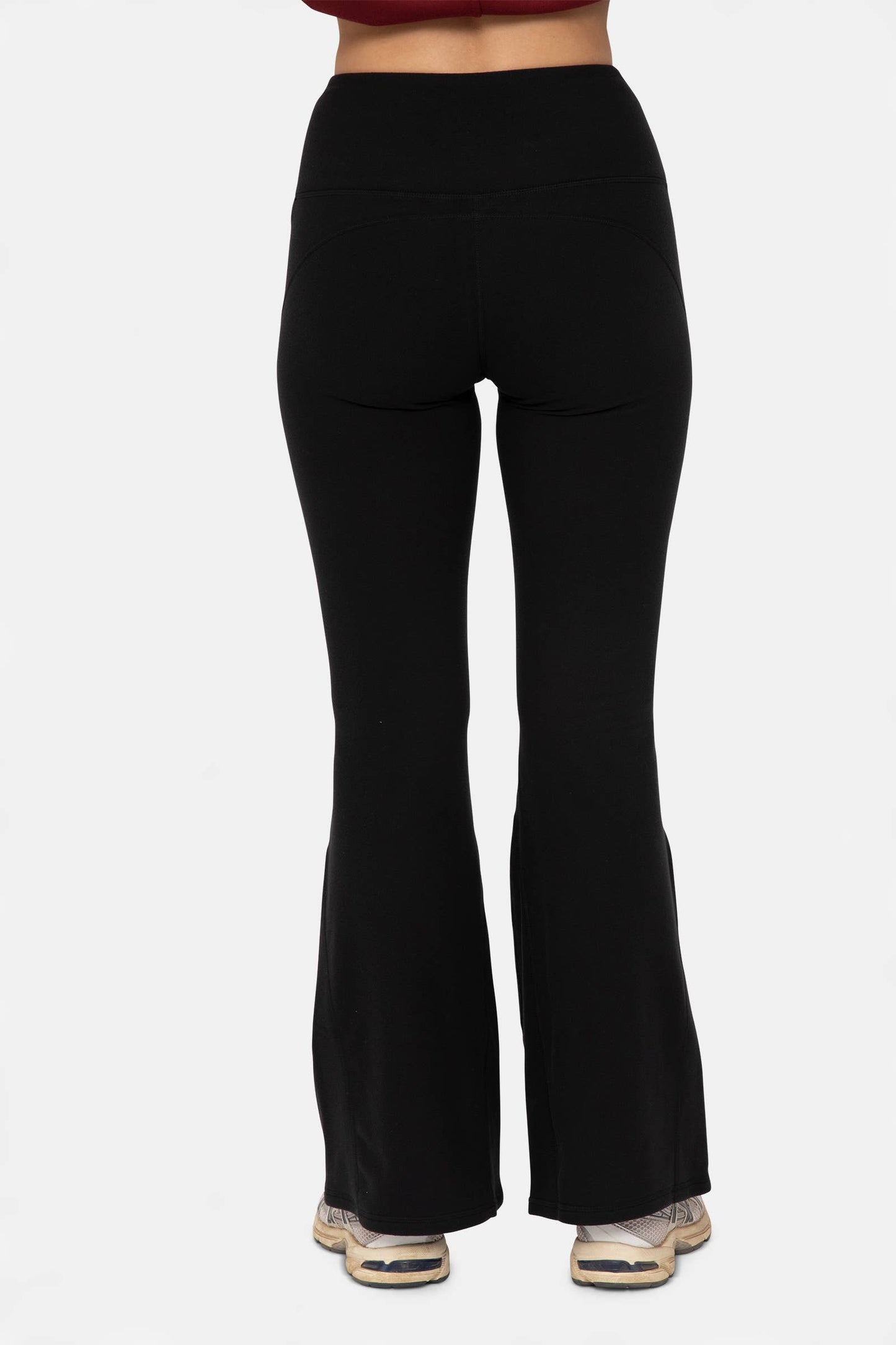 High Waisted Flared Fleece Leggings