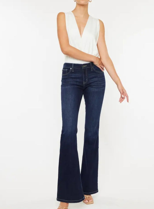 Brooke Mid Rise Flare Denim