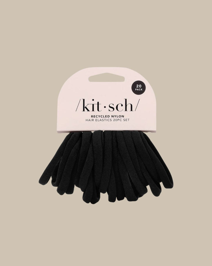 Eco-Friendly Nylon Hair Elastics | Black (20 pc)