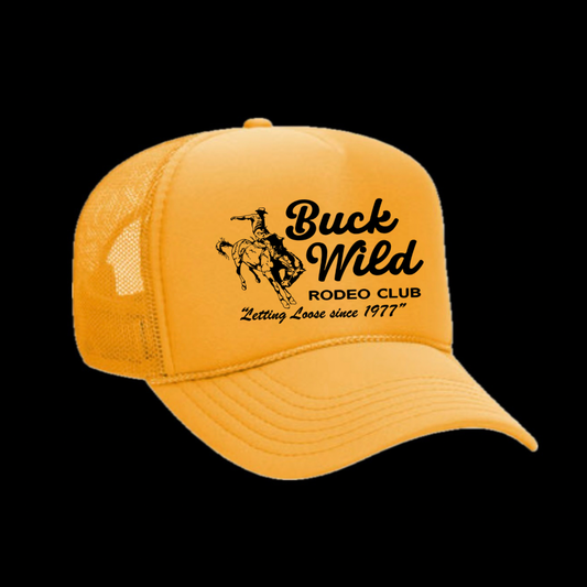 BUCK WILD TRUCKER HAT MUSTARD
