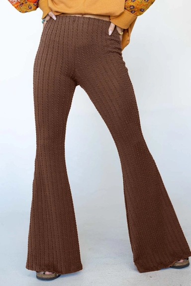 Knit Textured Flares | Coffee