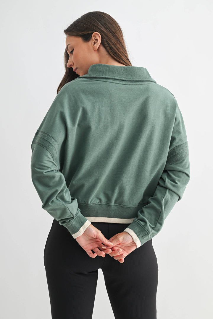 Varsity Line Fleece Pullover