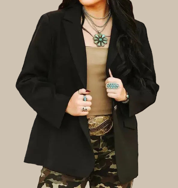 The Black Western Blazer
