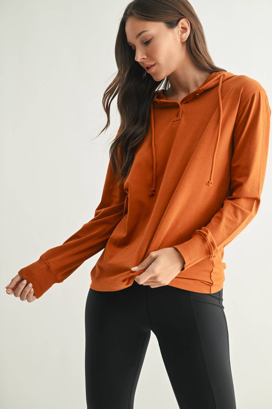Ridgeline Pima Cotton Henley Hoodie