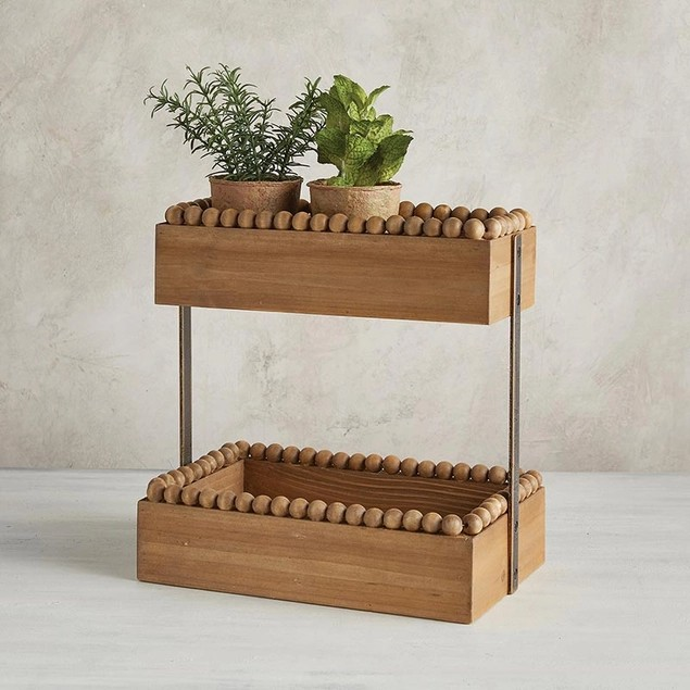 Two-Tier Beaded Shelves