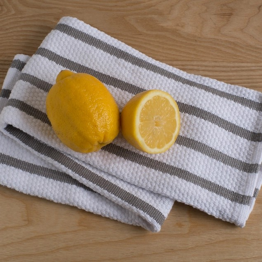 Basketweave London Gray Dishtowel