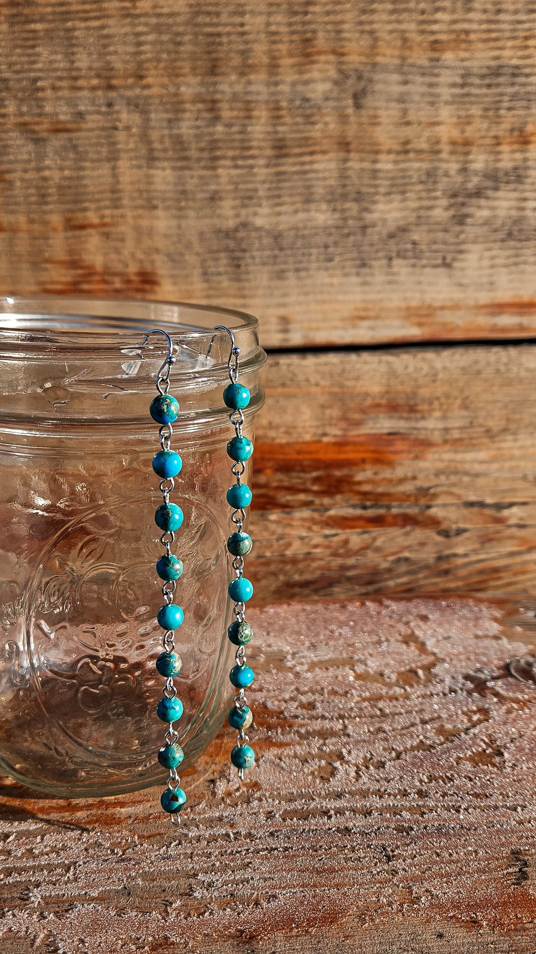 Handmade Gemstone Interlocked Earrings
