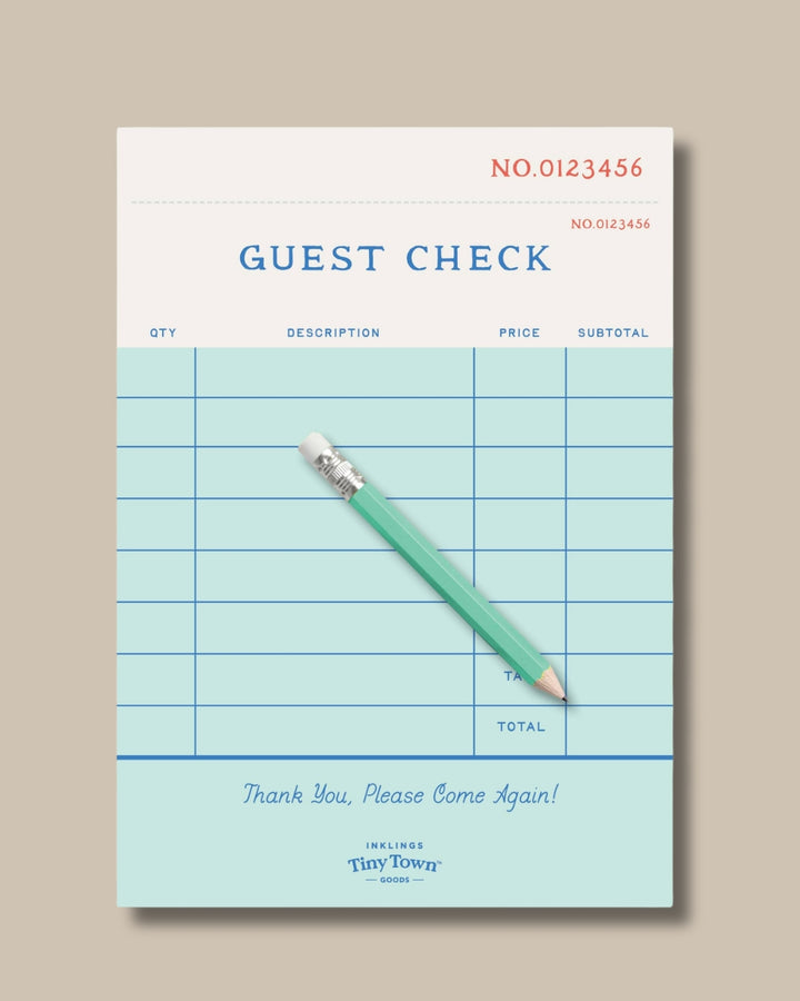 Tiny Town Play Notepad | Guest Check