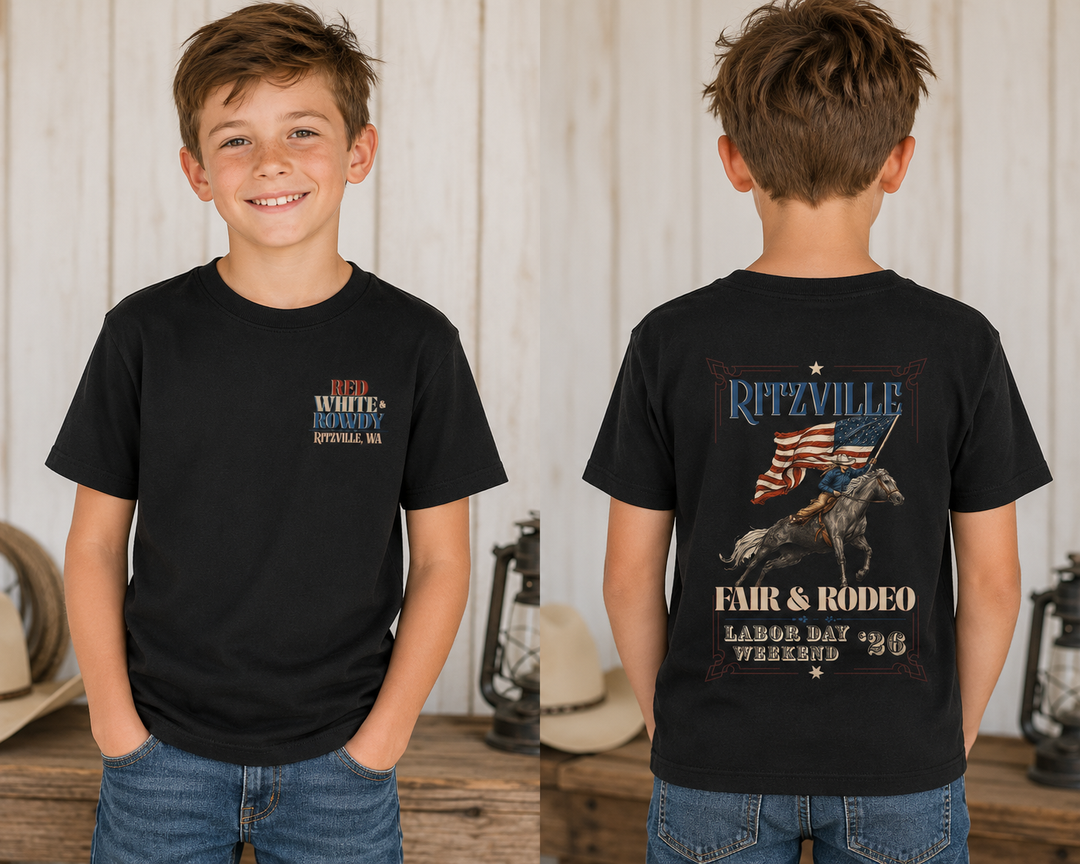 Red, White & Rowdy Youth Tee | Bella+Canvas