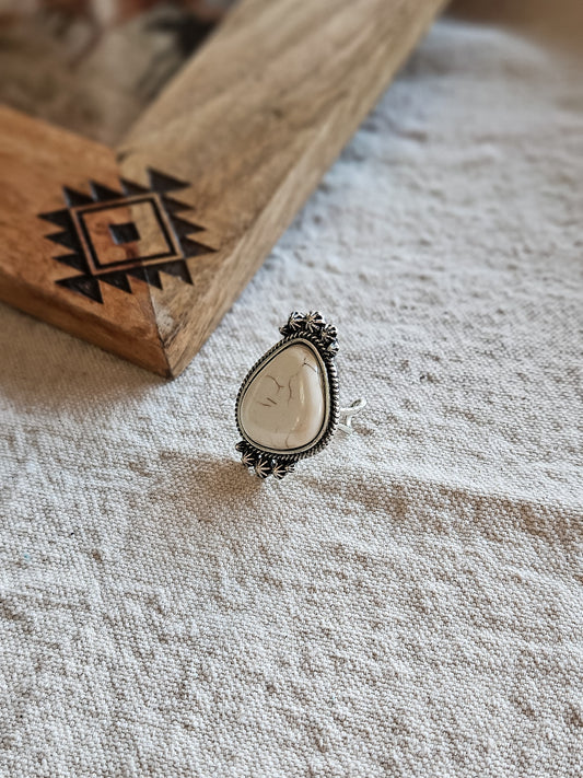 White Statement Ring