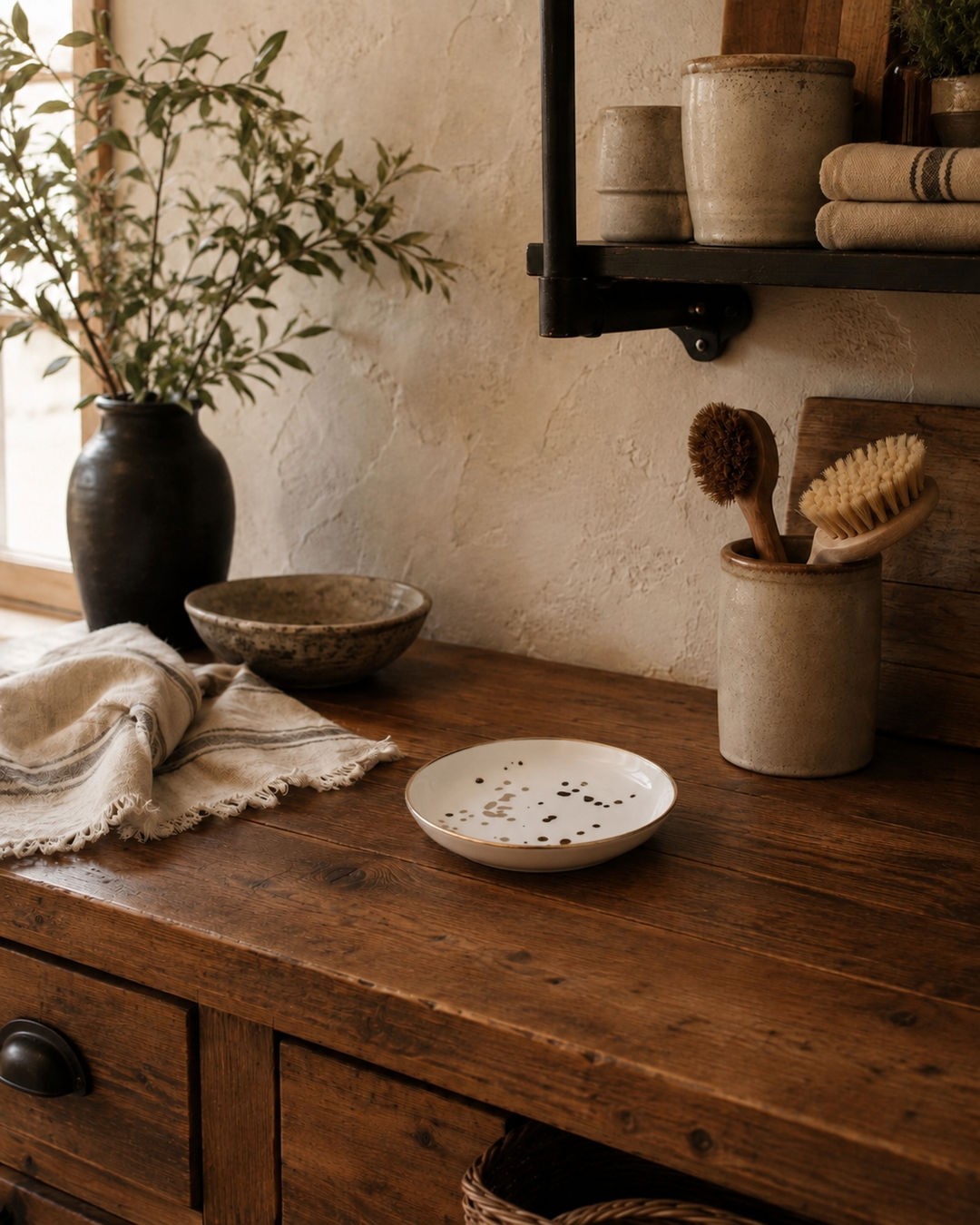 Golden Speckle Jewelry Dish