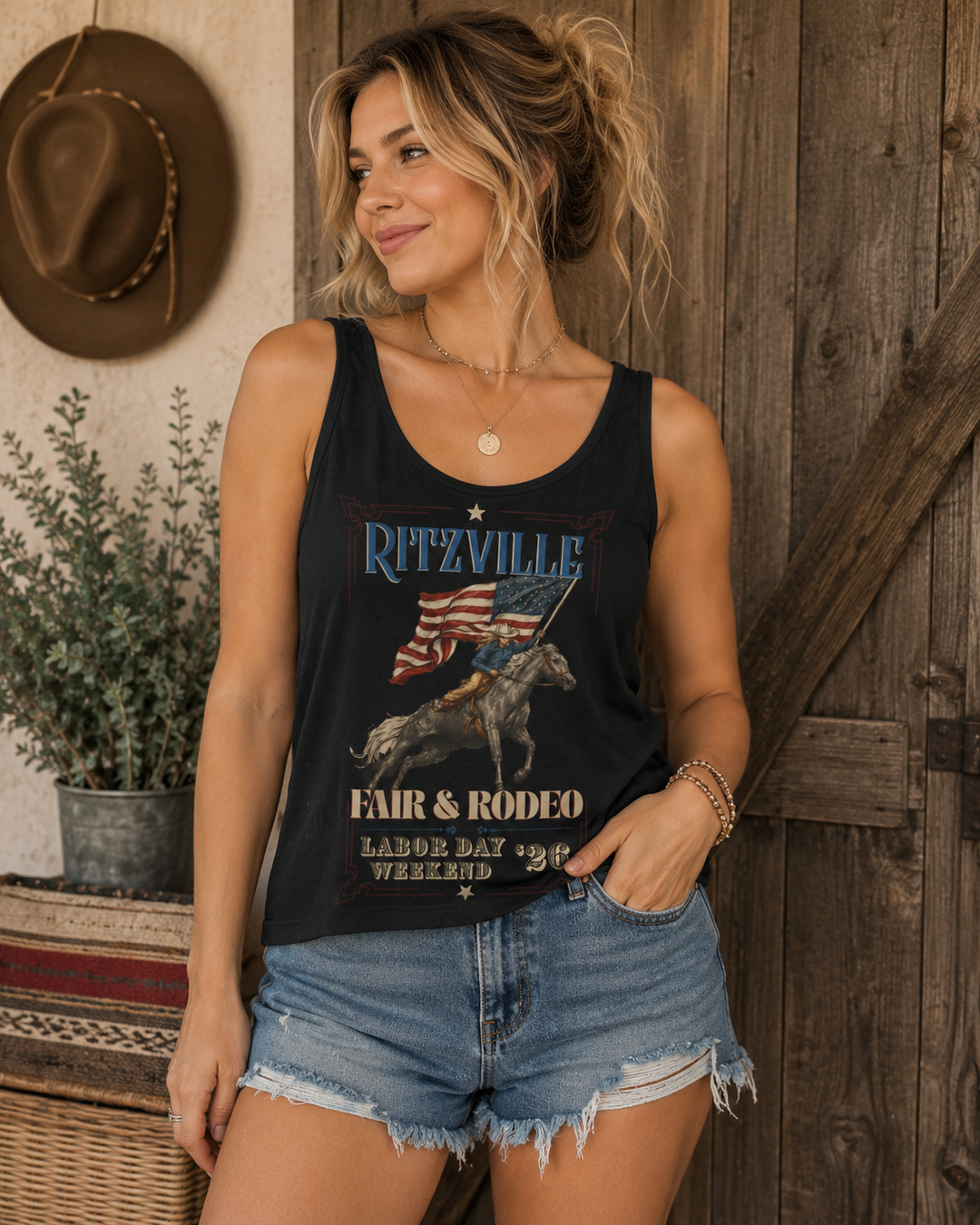 Red, White & Rowdy Tank