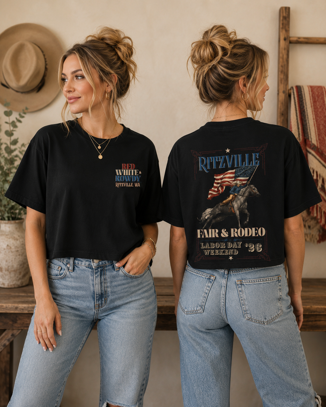 Red, White & Rowdy Boxy Tee