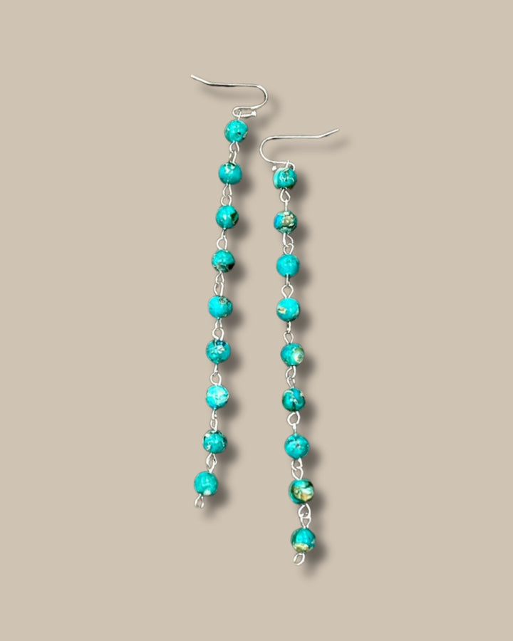 Handmade Gemstone Interlocked Earrings