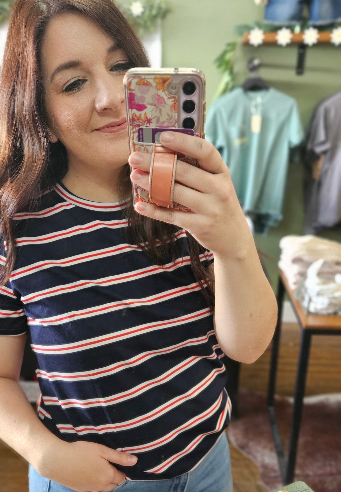 Navy Striped Tee