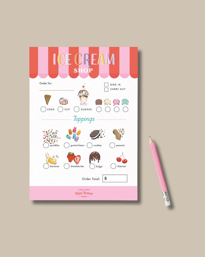 Tiny Town Play Notepad | Ice Cream Shop