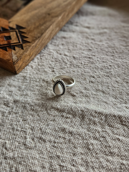 White Drop Ring