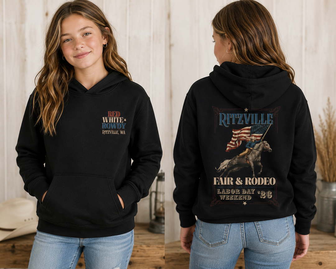 Red, White & Rowdy Youth Hoodie