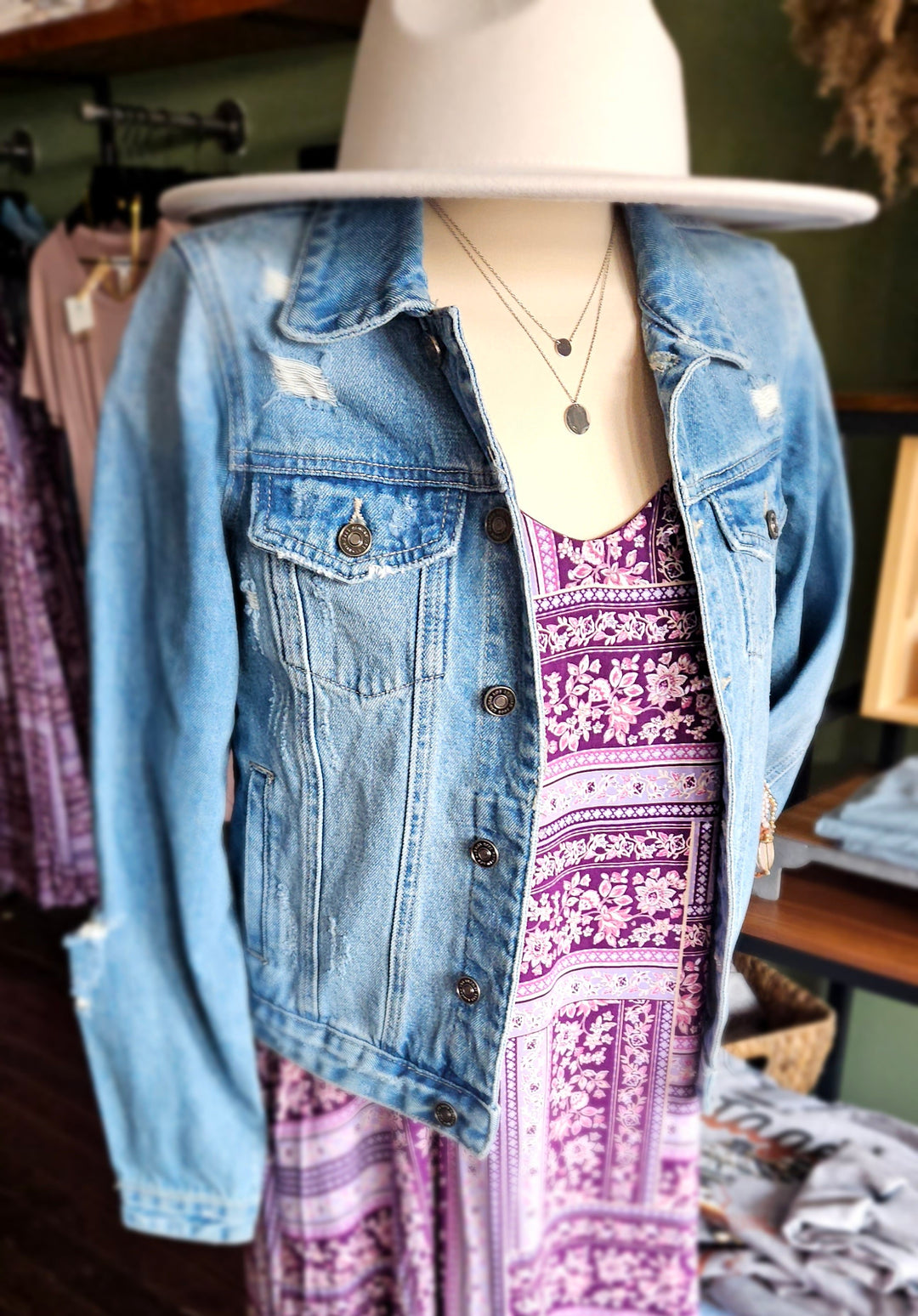 Distressed Denim Jacket