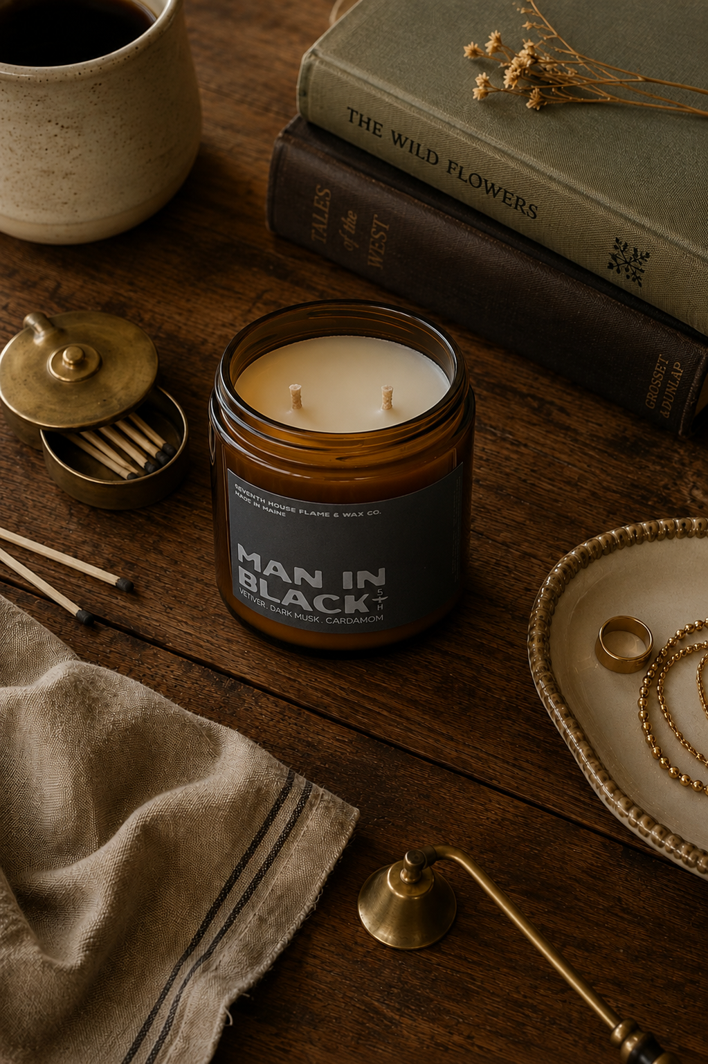 MAN IN BLACK - Cardamom & Vetiver Candle